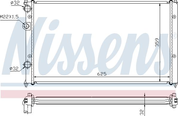 Nissens 652551 - Jäähdytin,moottorin jäähdytys inparts.fi