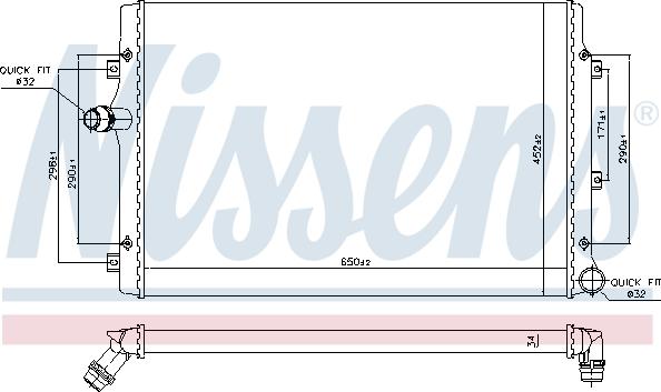 Nissens 692809 - Jäähdytin,moottorin jäähdytys inparts.fi