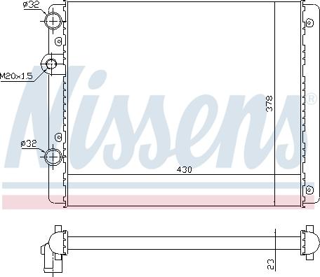 Nissens 697635 - Jäähdytin,moottorin jäähdytys inparts.fi