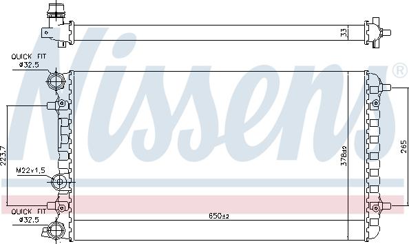 Nissens 65228 - Jäähdytin,moottorin jäähdytys inparts.fi