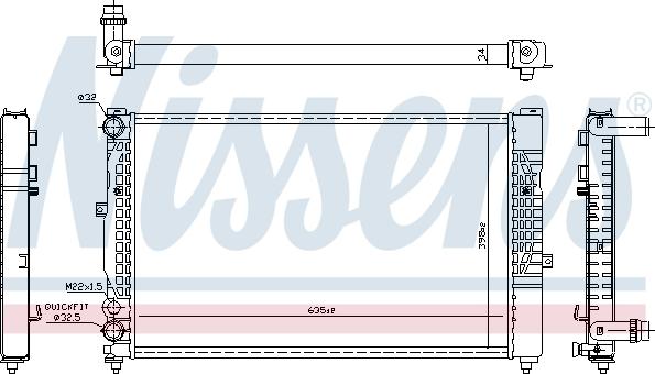 Nissens 699163 - Jäähdytin,moottorin jäähdytys inparts.fi