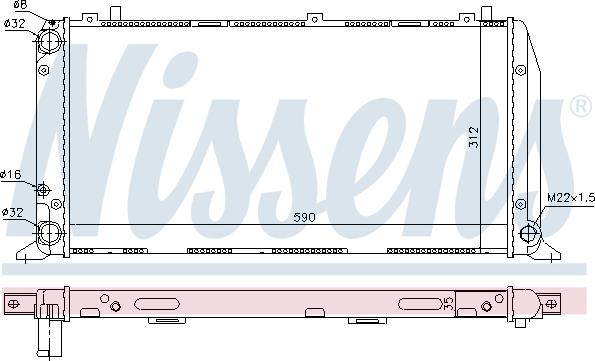 Nissens 691545 - Jäähdytin,moottorin jäähdytys inparts.fi