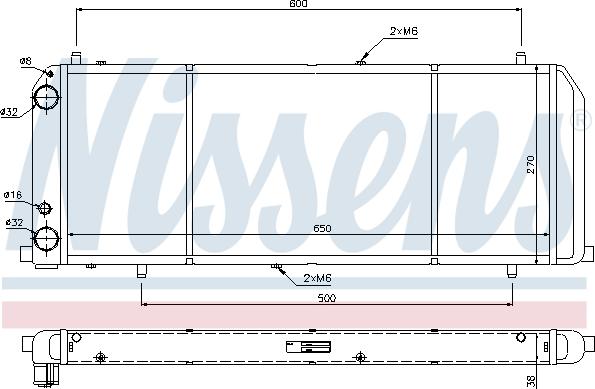 Nissens 604201 - Jäähdytin,moottorin jäähdytys inparts.fi