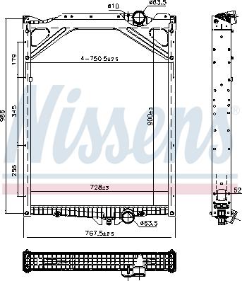 Nissens 606978 - Jäähdytin,moottorin jäähdytys inparts.fi