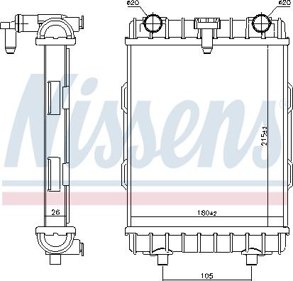 Nissens 606645 - Jäähdytin,moottorin jäähdytys inparts.fi