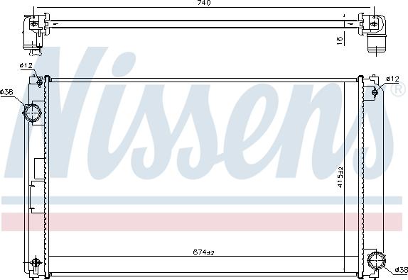 Nissens 606610 - Jäähdytin,moottorin jäähdytys inparts.fi