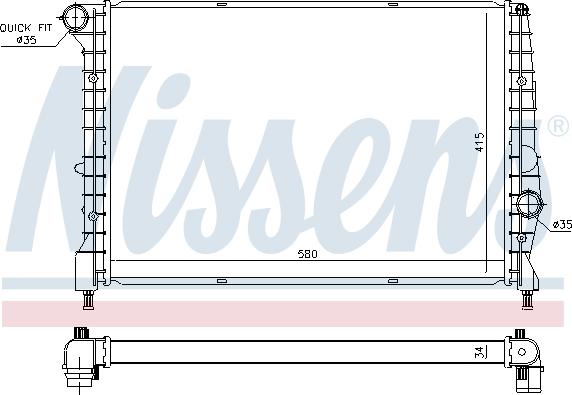 Nissens 696169 - Jäähdytin,moottorin jäähdytys inparts.fi