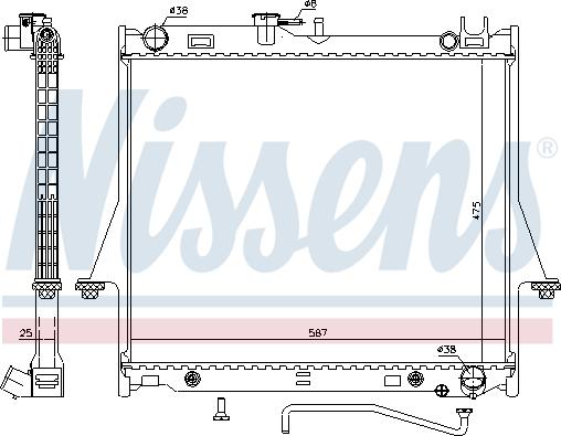 Nissens 60854 - Jäähdytin,moottorin jäähdytys inparts.fi