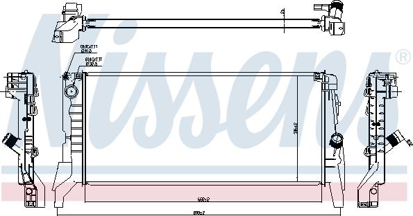 Nissens 60861 - Jäähdytin,moottorin jäähdytys inparts.fi