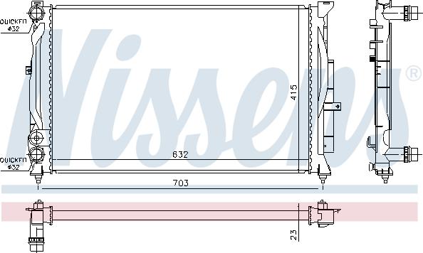 Nissens 60308A - Jäähdytin,moottorin jäähdytys inparts.fi