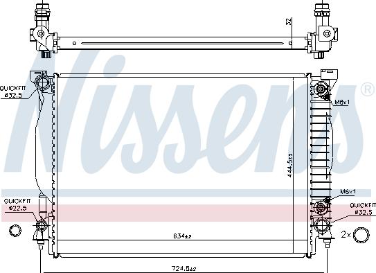 Nissens 60307A - Jäähdytin,moottorin jäähdytys inparts.fi