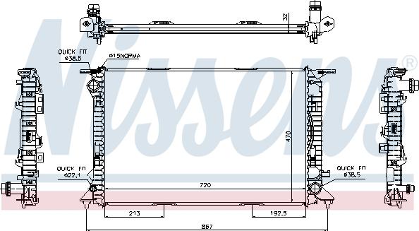 Nissens 60317 - Jäähdytin,moottorin jäähdytys inparts.fi