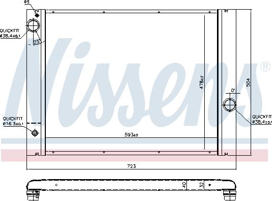 Nissens 60763 - Jäähdytin,moottorin jäähdytys inparts.fi