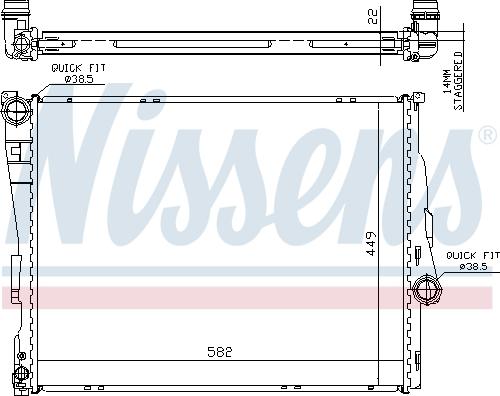 Nissens 60784A - Jäähdytin,moottorin jäähdytys inparts.fi