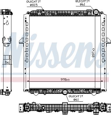 Nissens 607289 - Jäähdytin,moottorin jäähdytys inparts.fi