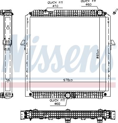 Nissens 607284 - Jäähdytin,moottorin jäähdytys inparts.fi