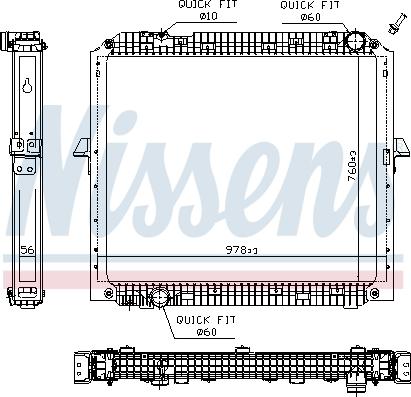 Nissens 607288 - Jäähdytin,moottorin jäähdytys inparts.fi