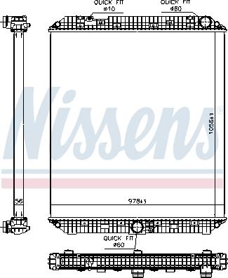 Nissens 607272 - Jäähdytin,moottorin jäähdytys inparts.fi