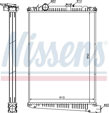 Nissens 614410 - Jäähdytin,moottorin jäähdytys inparts.fi