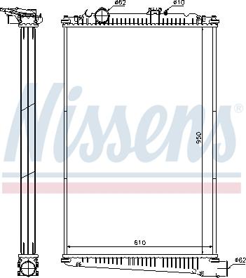 Nissens 614420 - Jäähdytin,moottorin jäähdytys inparts.fi