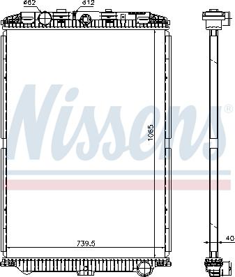 Nissens 614470 - Jäähdytin,moottorin jäähdytys inparts.fi