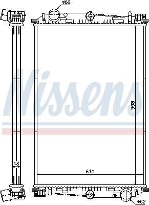 Nissens 614270 - Jäähdytin,moottorin jäähdytys inparts.fi