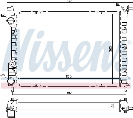 Nissens 694962 - Jäähdytin,moottorin jäähdytys inparts.fi