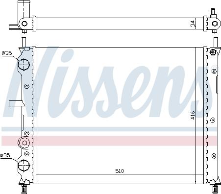 Nissens 698930 - Jäähdytin,moottorin jäähdytys inparts.fi