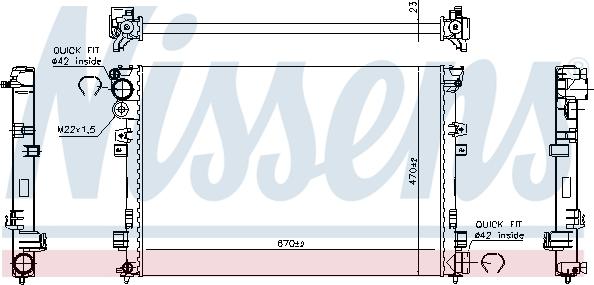 Nissens 695079 - Jäähdytin,moottorin jäähdytys inparts.fi