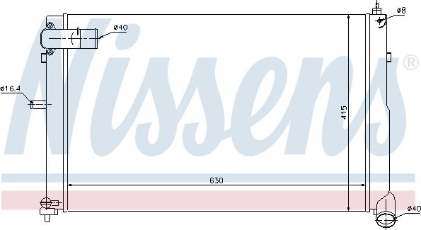 Nissens 697310 - Jäähdytin,moottorin jäähdytys inparts.fi