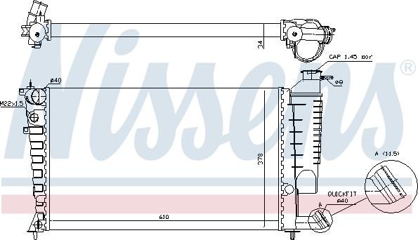 Nissens 61318A - Jäähdytin,moottorin jäähdytys inparts.fi