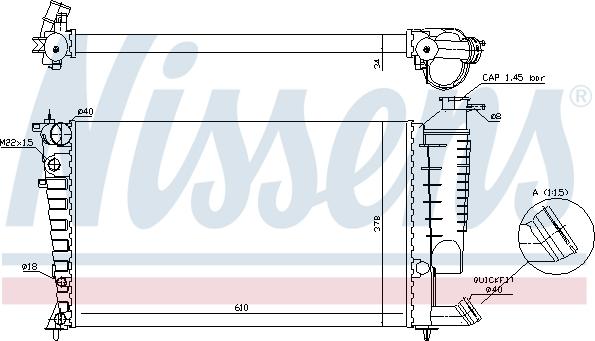 Nissens 61317A - Jäähdytin,moottorin jäähdytys inparts.fi