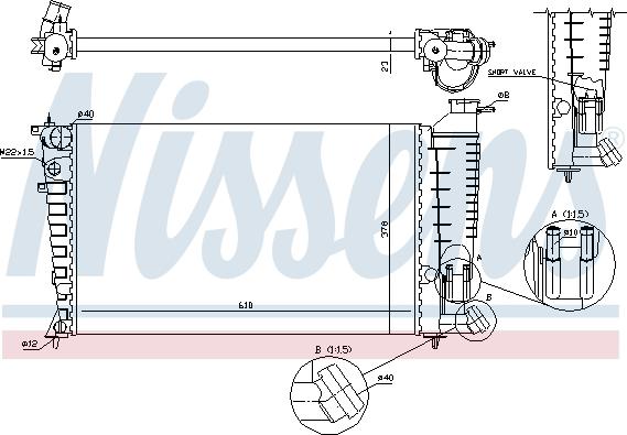 Nissens 690733 - Jäähdytin,moottorin jäähdytys inparts.fi