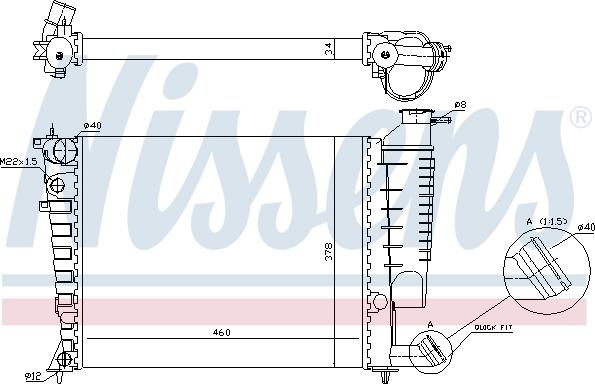 Nissens 699742 - Jäähdytin,moottorin jäähdytys inparts.fi