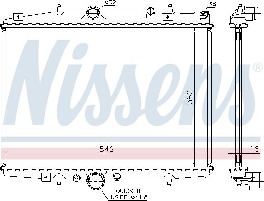 Nissens 692819 - Jäähdytin,moottorin jäähdytys inparts.fi