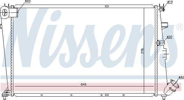 Nissens 61233 - Jäähdytin,moottorin jäähdytys inparts.fi