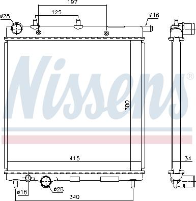 Nissens 693626 - Jäähdytin,moottorin jäähdytys inparts.fi