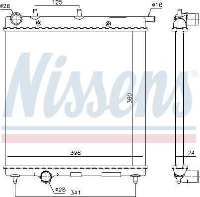 Nissens 694932 - Jäähdytin,moottorin jäähdytys inparts.fi