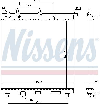 Nissens 693630 - Jäähdytin,moottorin jäähdytys inparts.fi