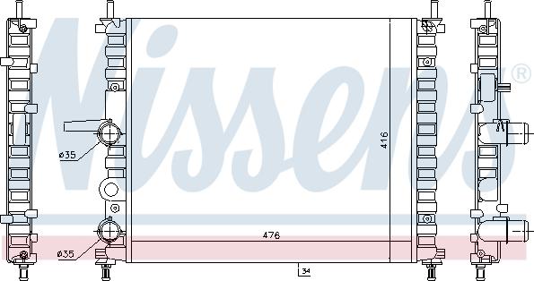 Nissens 617878 - Jäähdytin,moottorin jäähdytys inparts.fi