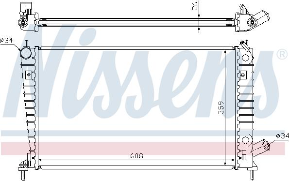 Nissens 68000A - Jäähdytin,moottorin jäähdytys inparts.fi