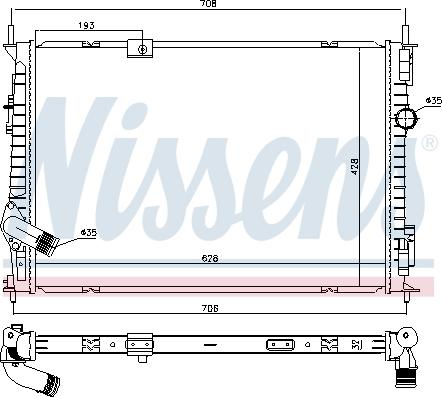 Nissens 68733 - Jäähdytin,moottorin jäähdytys inparts.fi