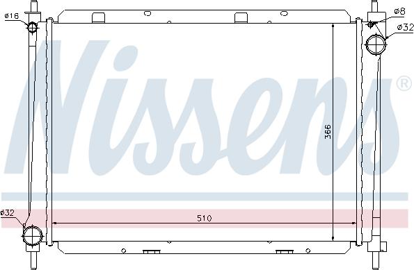 Nissens 68722 - Jäähdytin,moottorin jäähdytys inparts.fi