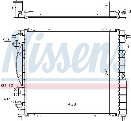 Nissens 63968A - Jäähdytin,moottorin jäähdytys inparts.fi