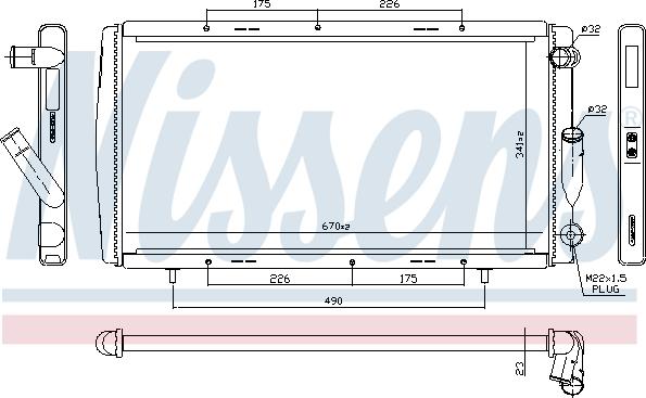 Nissens 696990 - Jäähdytin,moottorin jäähdytys inparts.fi