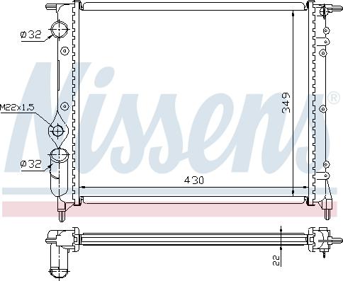 Nissens 698307 - Jäähdytin,moottorin jäähdytys inparts.fi