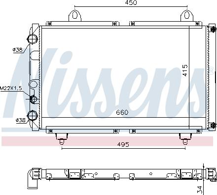 Nissens 694102 - Jäähdytin,moottorin jäähdytys inparts.fi