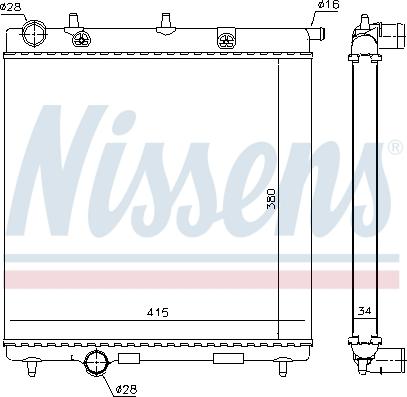 Nissens 699744 - Jäähdytin,moottorin jäähdytys inparts.fi