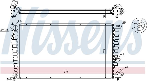 Nissens 697629 - Jäähdytin,moottorin jäähdytys inparts.fi