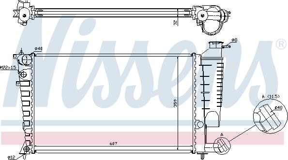 Nissens 63512A - Jäähdytin,moottorin jäähdytys inparts.fi